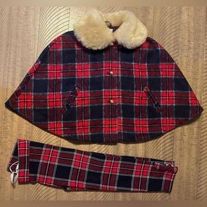 Janie and Jack NWT size 3/4 cape and VGUC size 4 pants